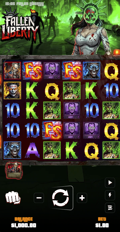 Fallen Liberty gameplay in its mobile portrait layout